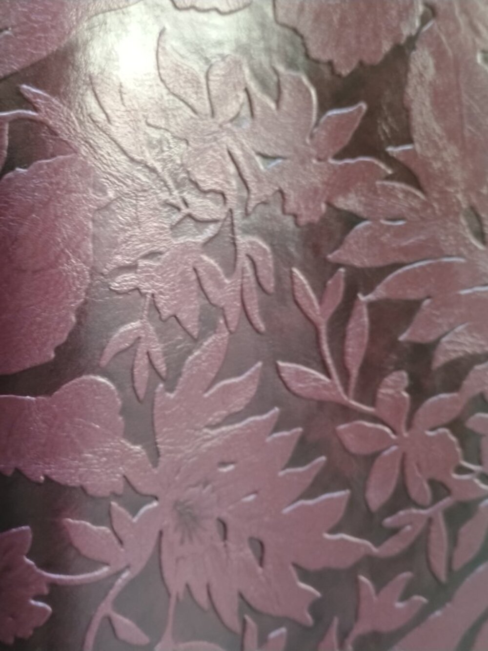 Convertible 3-way handbag/crossbody/backpack Vegan Leather Burgundy Embossed NEW - Picture 10 of 14